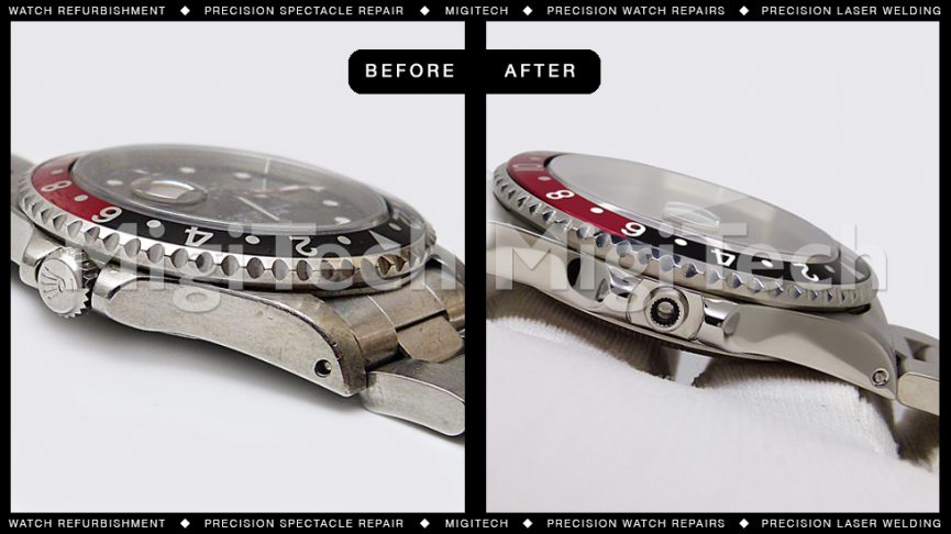 Rolex Watch Repair - scratched Rolex 